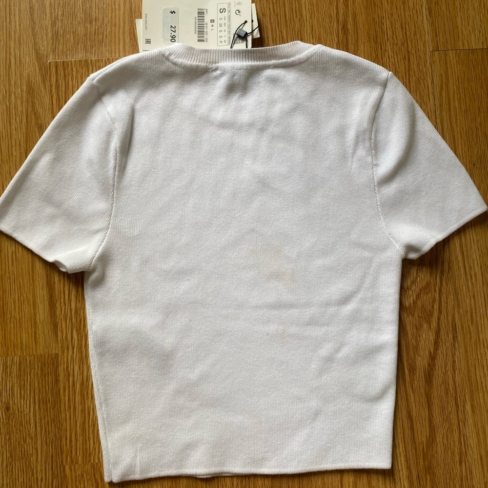 Zara cropped white t shirt – tags still on